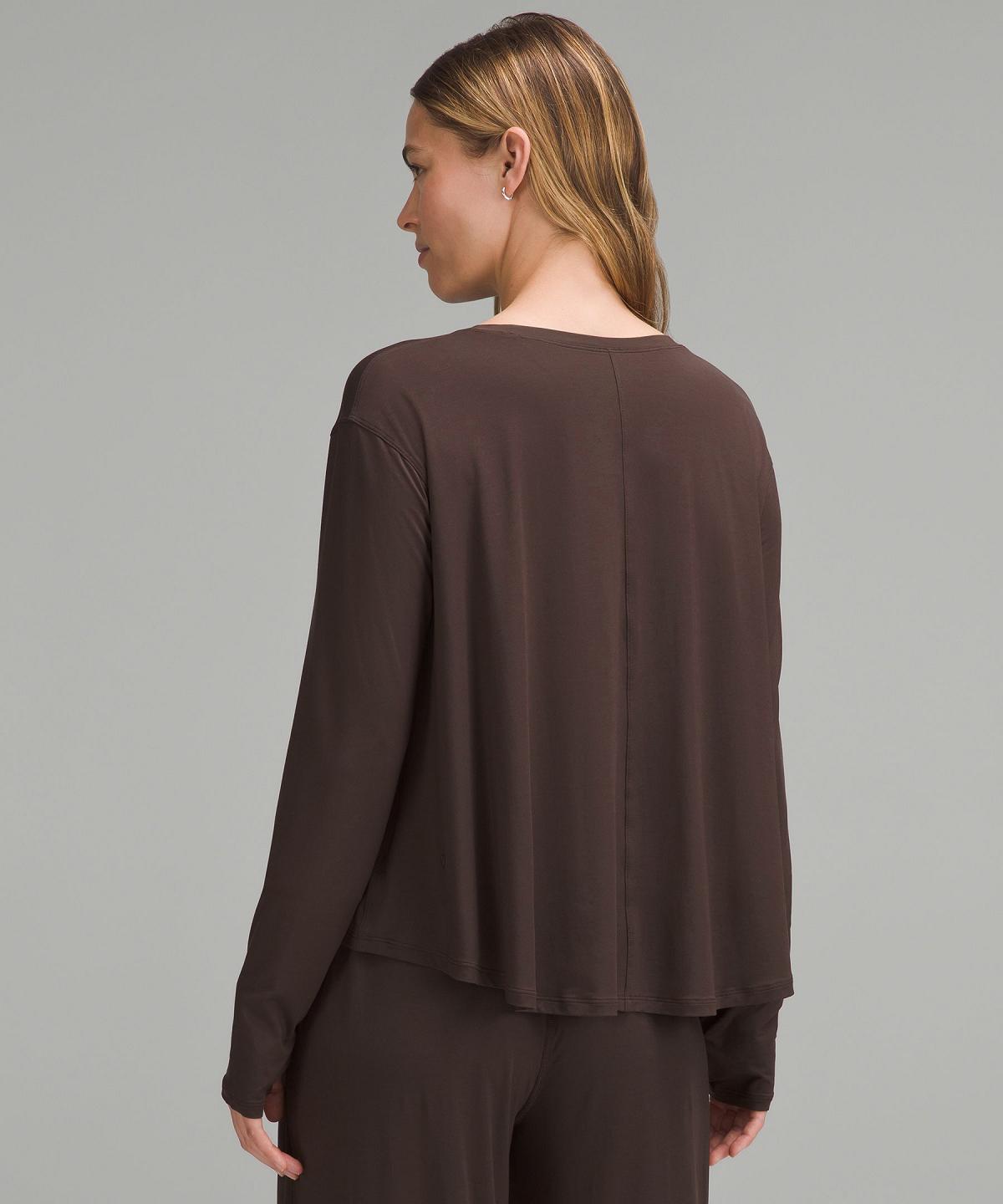 Lululemon Modal Relaxed-Fit Lounge Long-Sleeve Skjorte Dame Kaffe | NO_LuLu90876