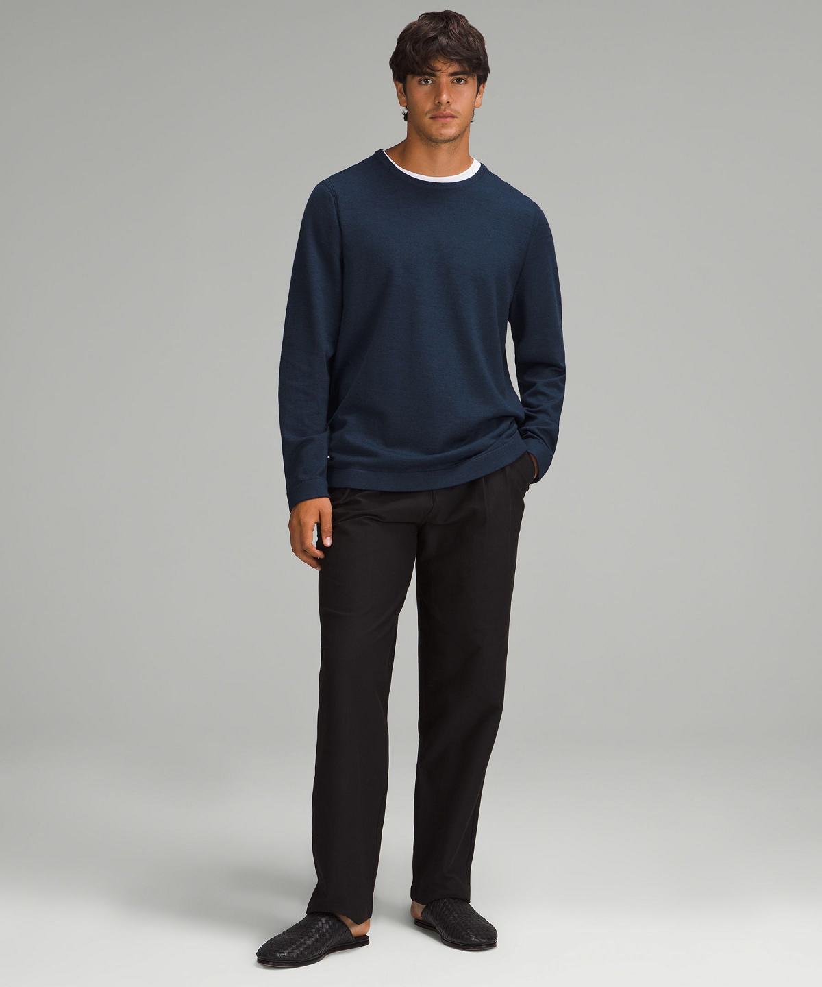 Lululemon New Venture Crewneck Gensere Herre Marineblå | NO_LuLu74745