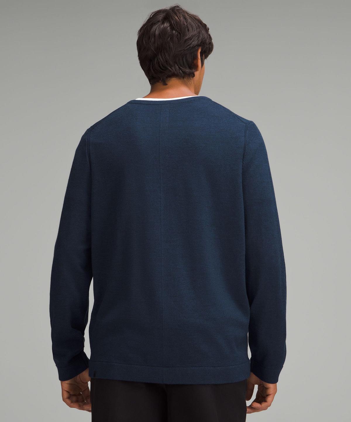 Lululemon New Venture Crewneck Gensere Herre Marineblå | NO_LuLu74745