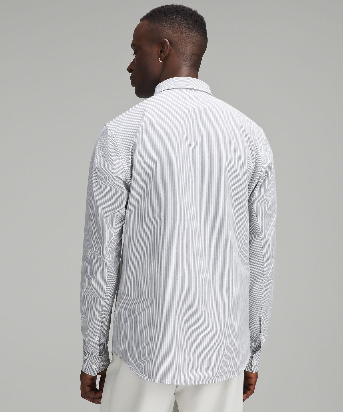 Lululemon New Venture Slim-Fit Long-Sleeve Skjorter Med Knapper Herre Hvite Grå Olivengrønne | NO_LuLu52296