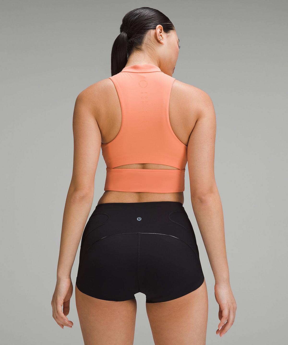 Lululemon Nulux Cropped Half-Zip Track Tank Top Dame Korall | NO_LuLu62346