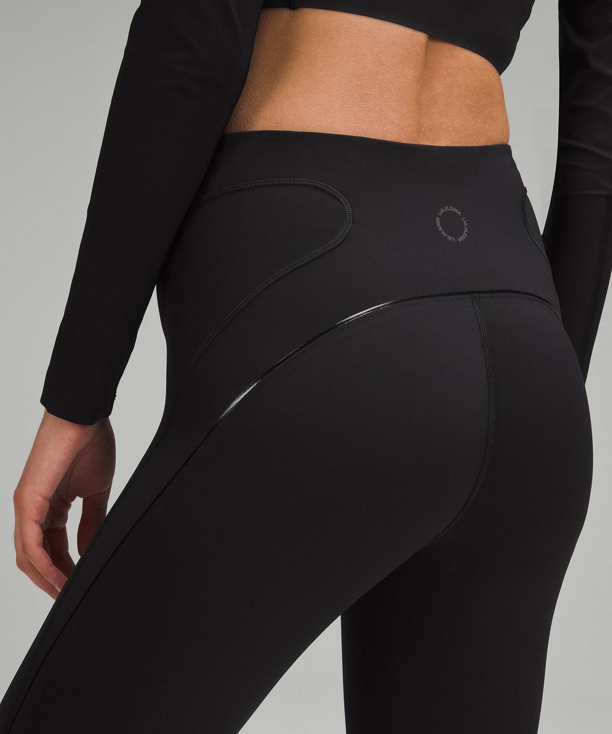 Lululemon Nulux Reflective High-Rise Track Tight 25" Leggings Dame Svarte | NO_LuLu30215