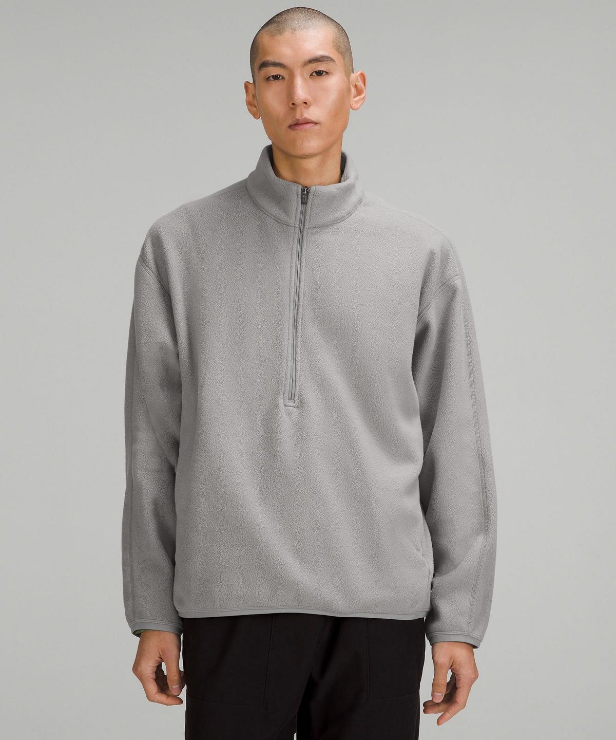 Lululemon Oversized Fleece Half Zip Gensere Og Gensere Herre Grå | NO_LuLu93779