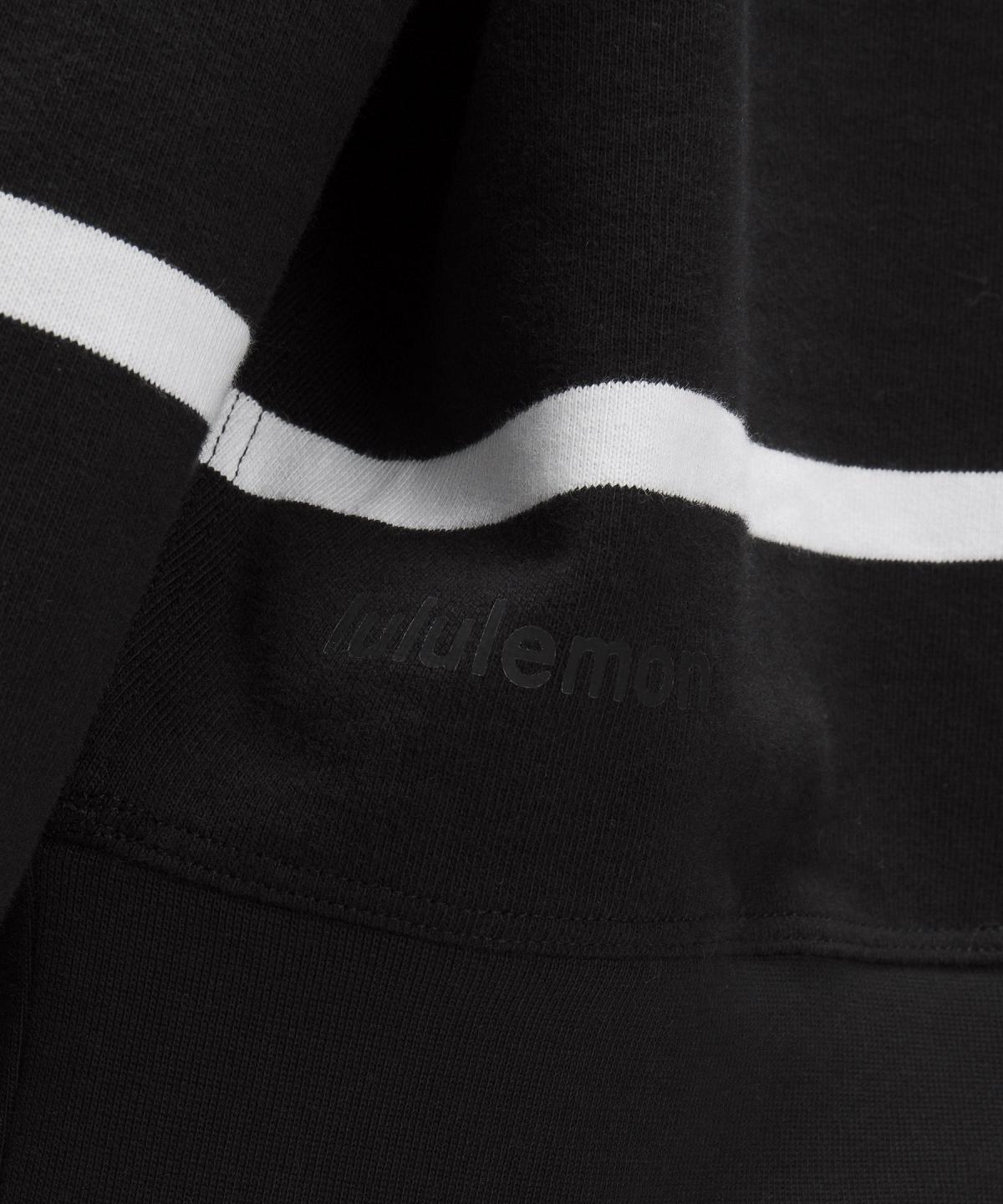 Lululemon Perfectly Oversized Cropped Crew Gensere Og Gensere Dame Svarte Hvite | NO_LuLu26023