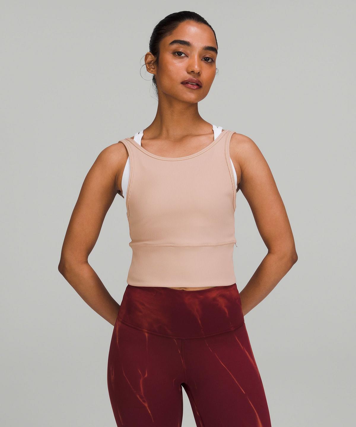 Lululemon Power Pivot Ribbed Skjorte Dame Rosa | NO_LuLu21802