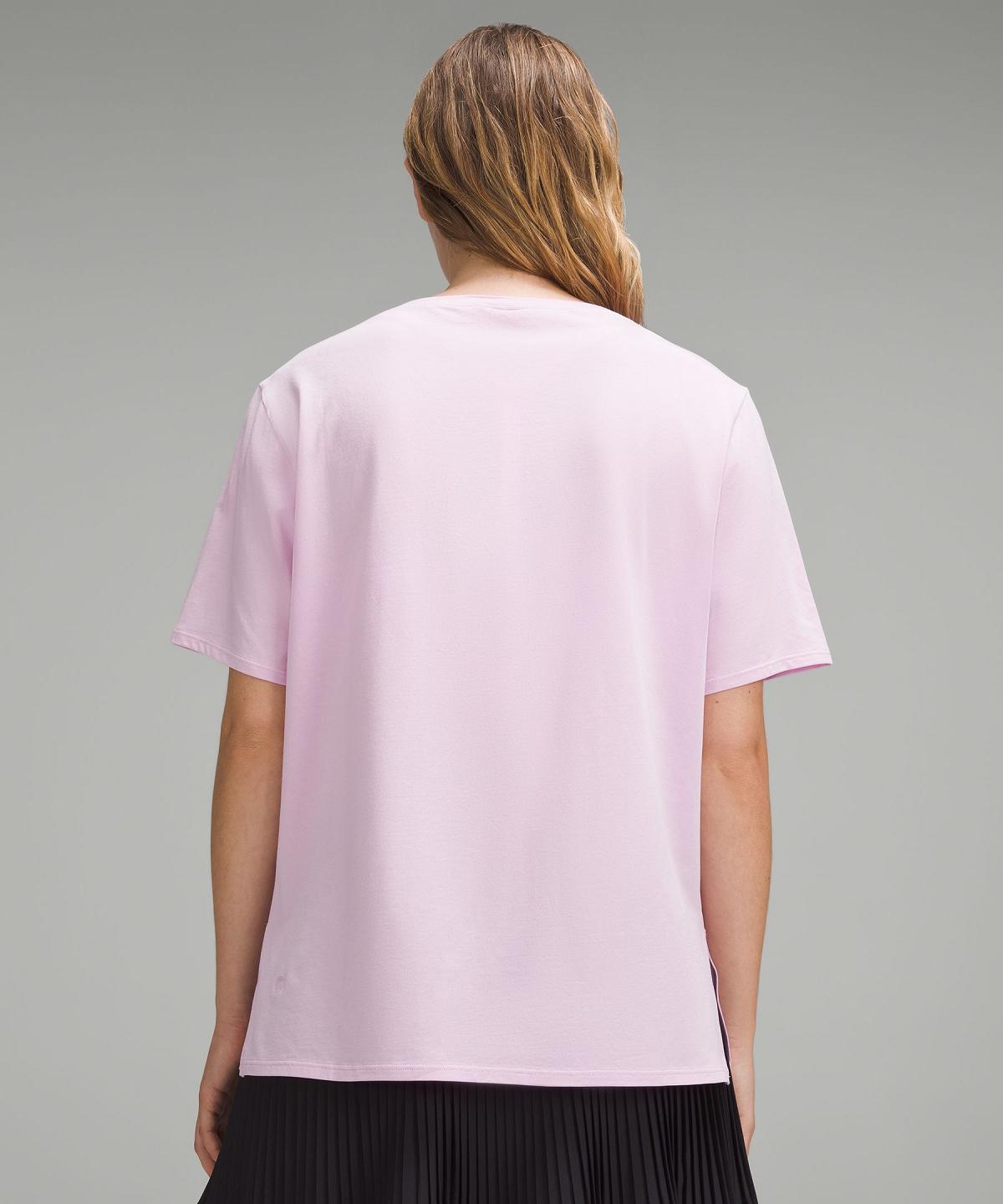 Lululemon Relaxed-Fit Boatneck T-Shirt Skjorte Dame Rosa | NO_LuLu66819