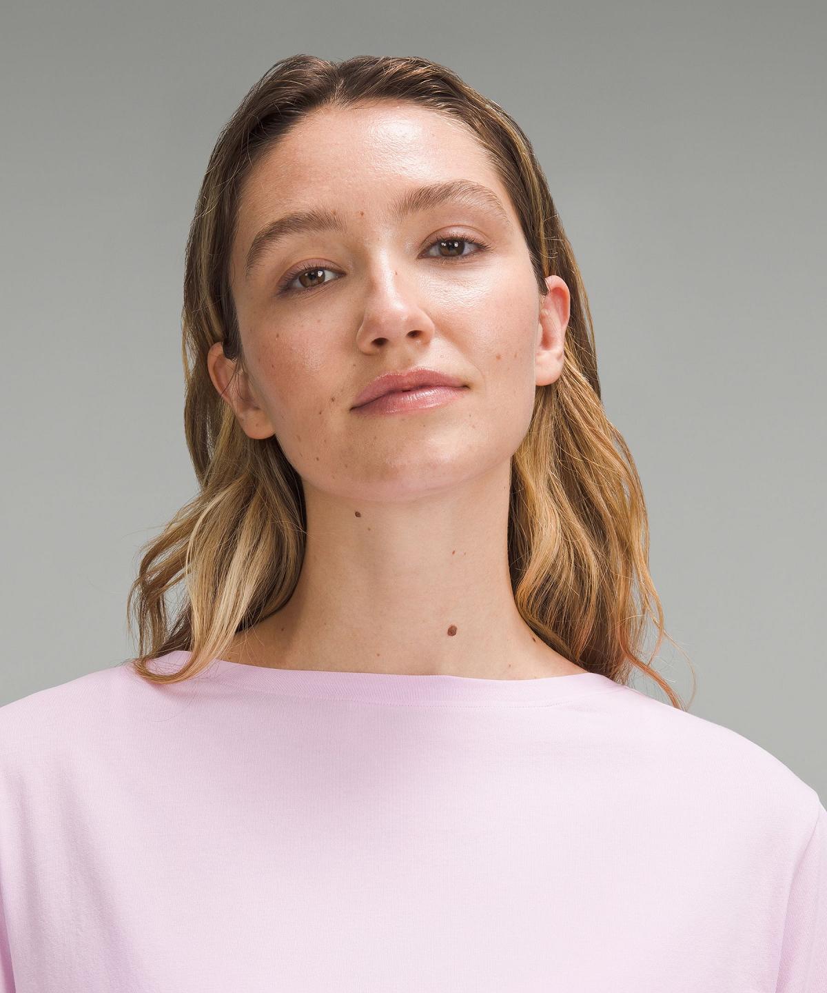 Lululemon Relaxed-Fit Boatneck T-Shirt Skjorte Dame Rosa | NO_LuLu66819