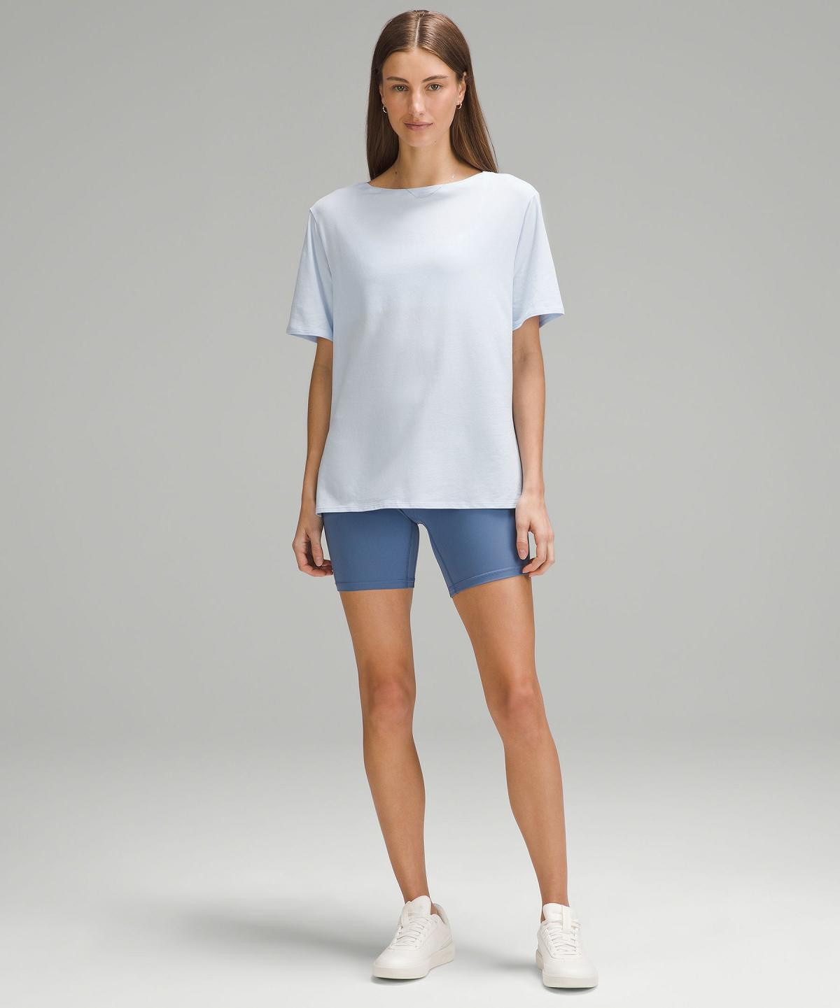 Lululemon Relaxed-Fit Boatneck T-skjorte Dame Hvite | NO_LuLu55135