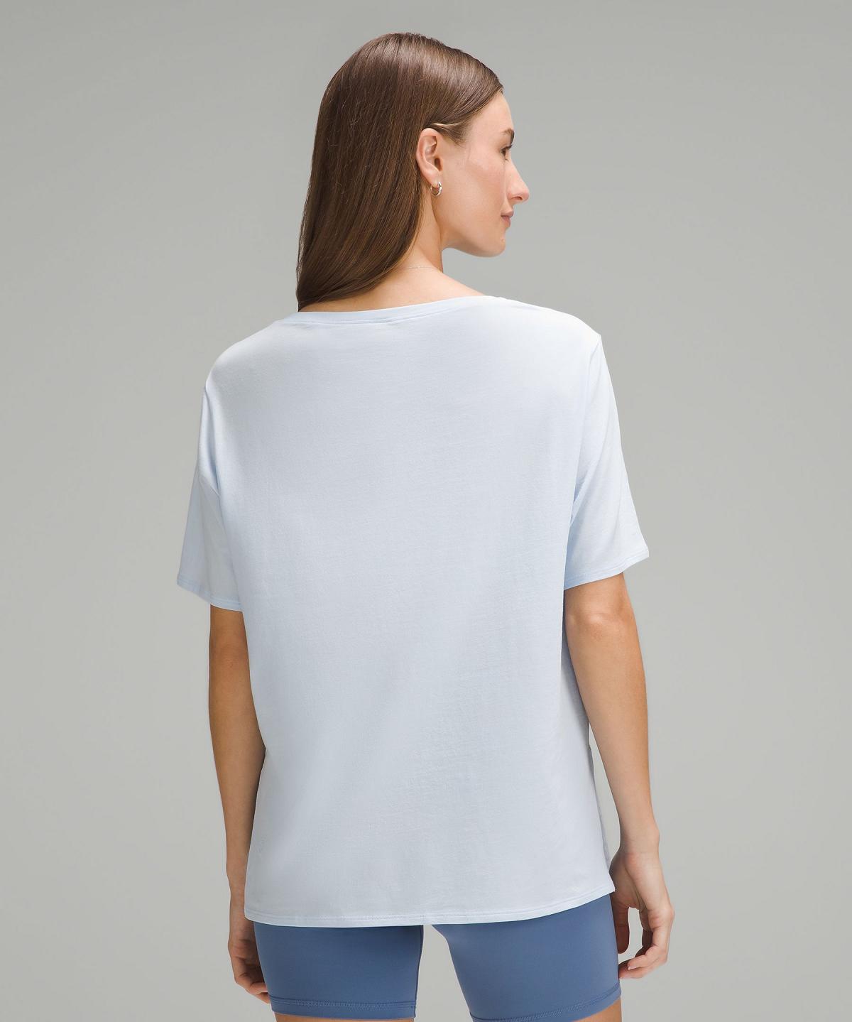 Lululemon Relaxed-Fit Boatneck T-skjorte Dame Hvite | NO_LuLu55135