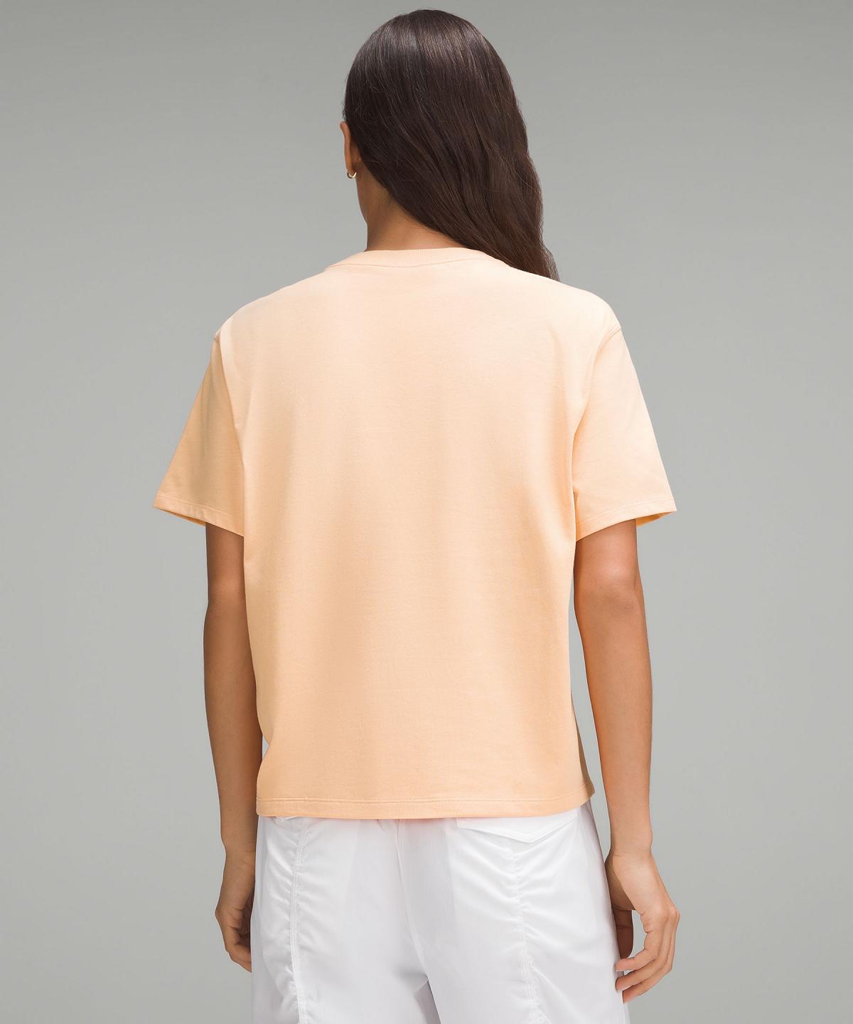 Lululemon Relaxed-Fit Cotton Jersey T-Shirt Skjorte Dame Korall | NO_LuLu37104