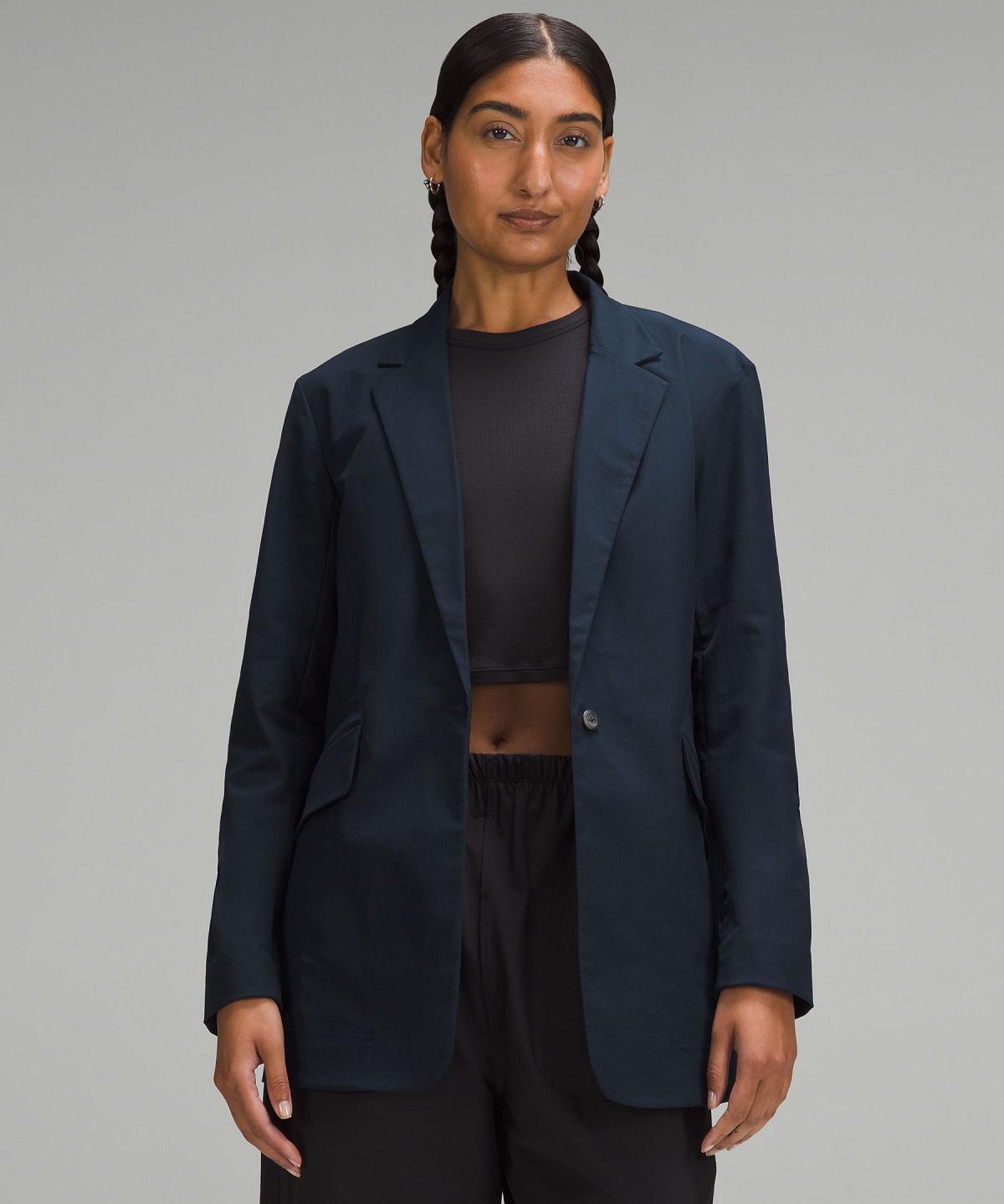 Lululemon Relaxed-Fit Twill Blazer Jakker Og Jakker Dame Marineblå | NO_LuLu63778