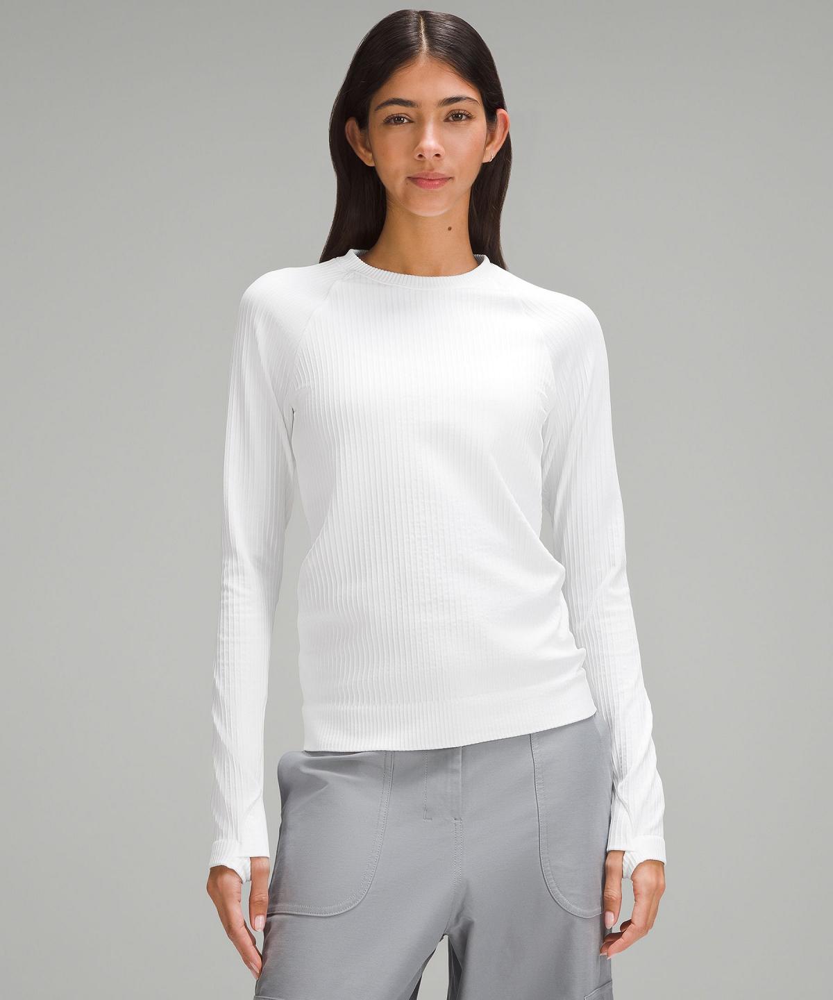 Lululemon Rest Less Pullover Langermet Skjorte Dame Hvite | NO_LuLu89432