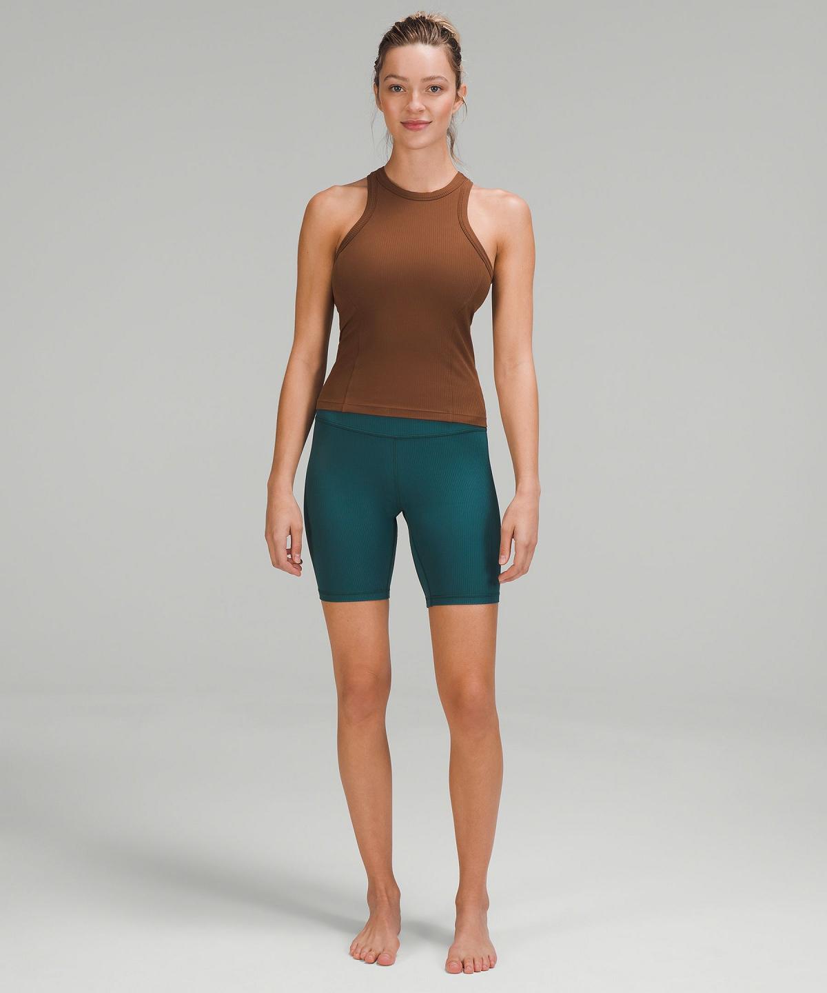 Lululemon Ribbed Nulu Racerback Yoga Tank Top Dame Brune | NO_LuLu15909