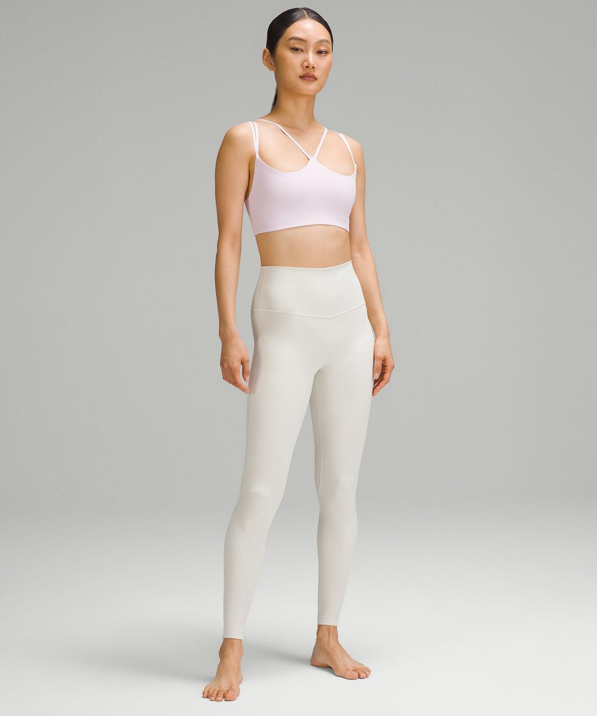 Lululemon Ribbed Nulu Strappy Yoga Sports BH Dame Rosa | NO_LuLu74084