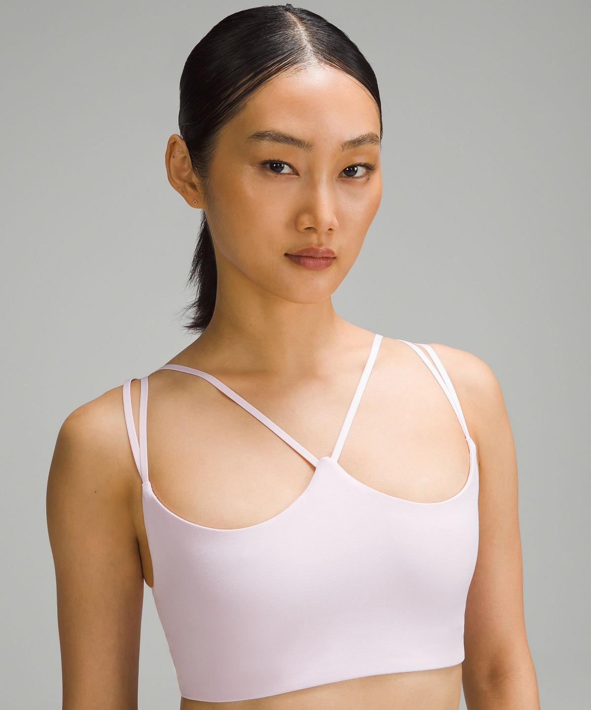 Lululemon Ribbed Nulu Strappy Yoga Sports BH Dame Rosa | NO_LuLu74084