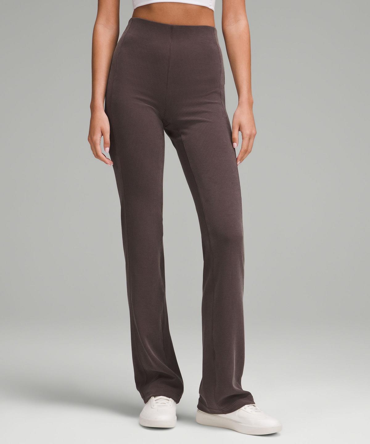 Lululemon Ribbed Softstreme Flared Bukse Dame Kaffe | NO_LuLu91770