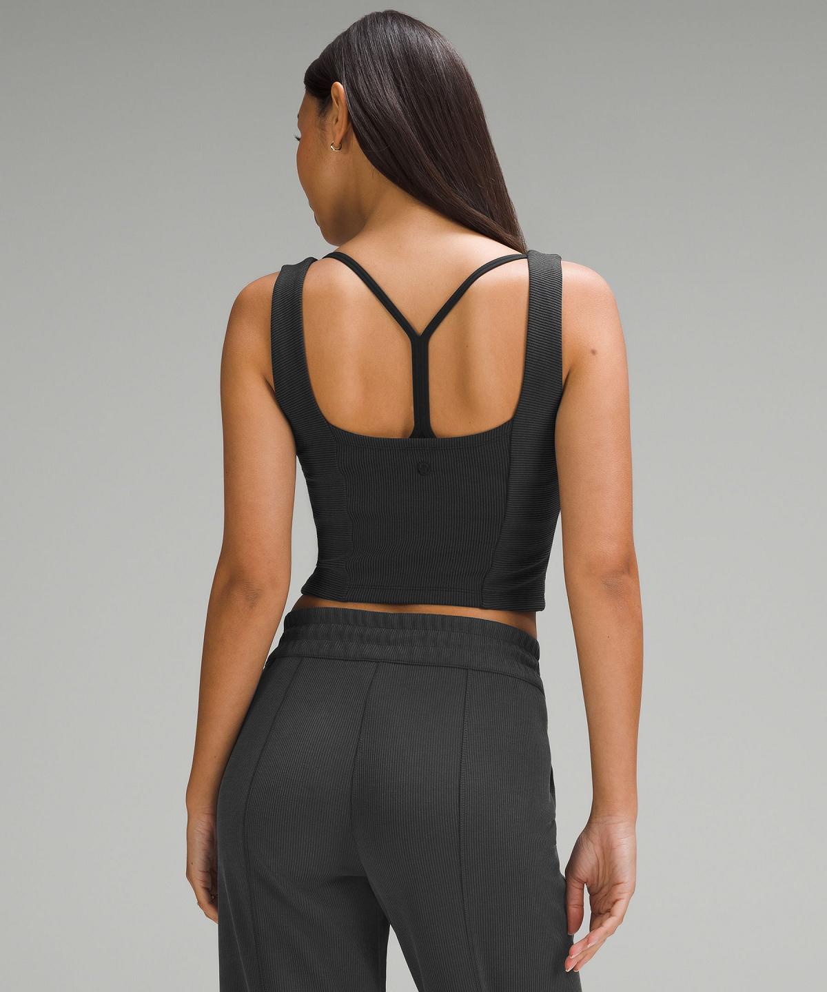 Lululemon Ribbed Softstreme Sweetheart Skjorte Dame Svarte | NO_LuLu72152