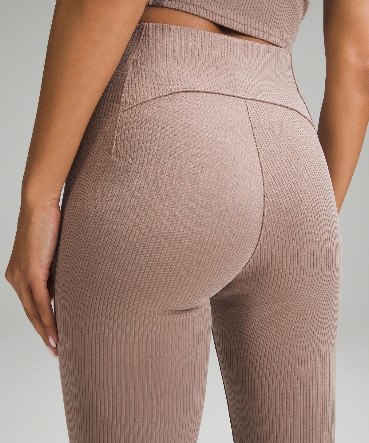 Lululemon Ribbed Softstreme Zip-Leg High-Rise Cropped25" Bukse Dame Brune | NO_LuLu11142