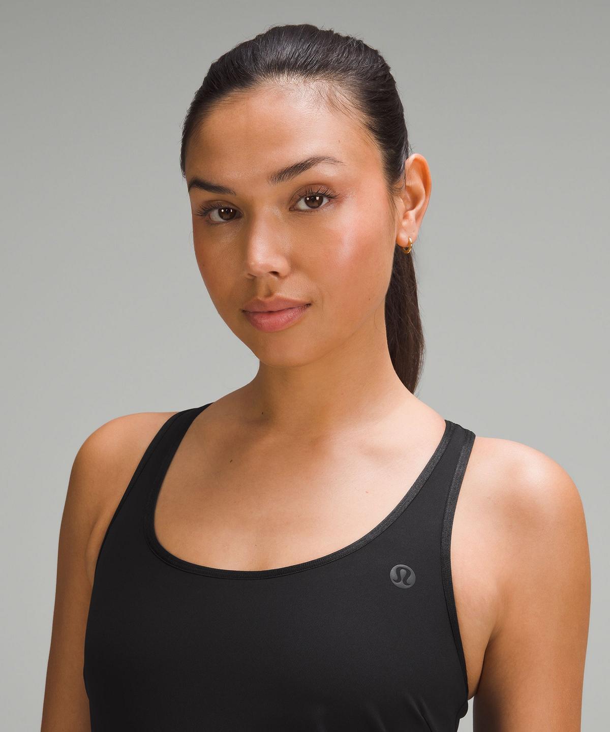 Lululemon Scoop-Neck Pleated Linerless Tennis Kjole Dame Svarte | NO_LuLu53436