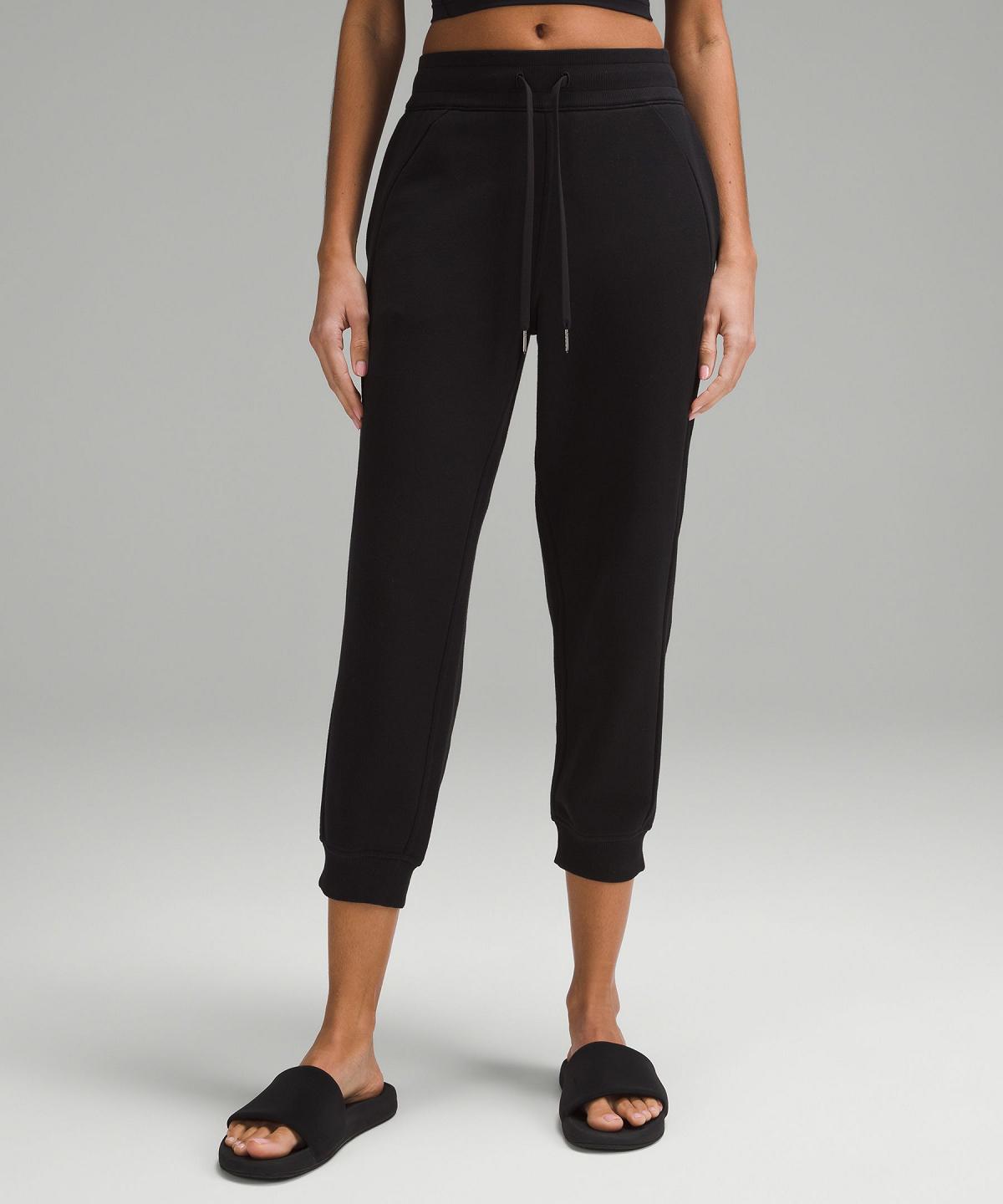 Lululemon Scuba High-Rise Cropped Joggebukse Dame Svarte | NO_LuLu90149