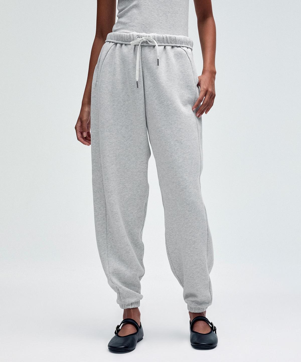 Lululemon Scuba Mid-Rise Oversized Bukse Dame Lyse Grå | NO_LuLu92869