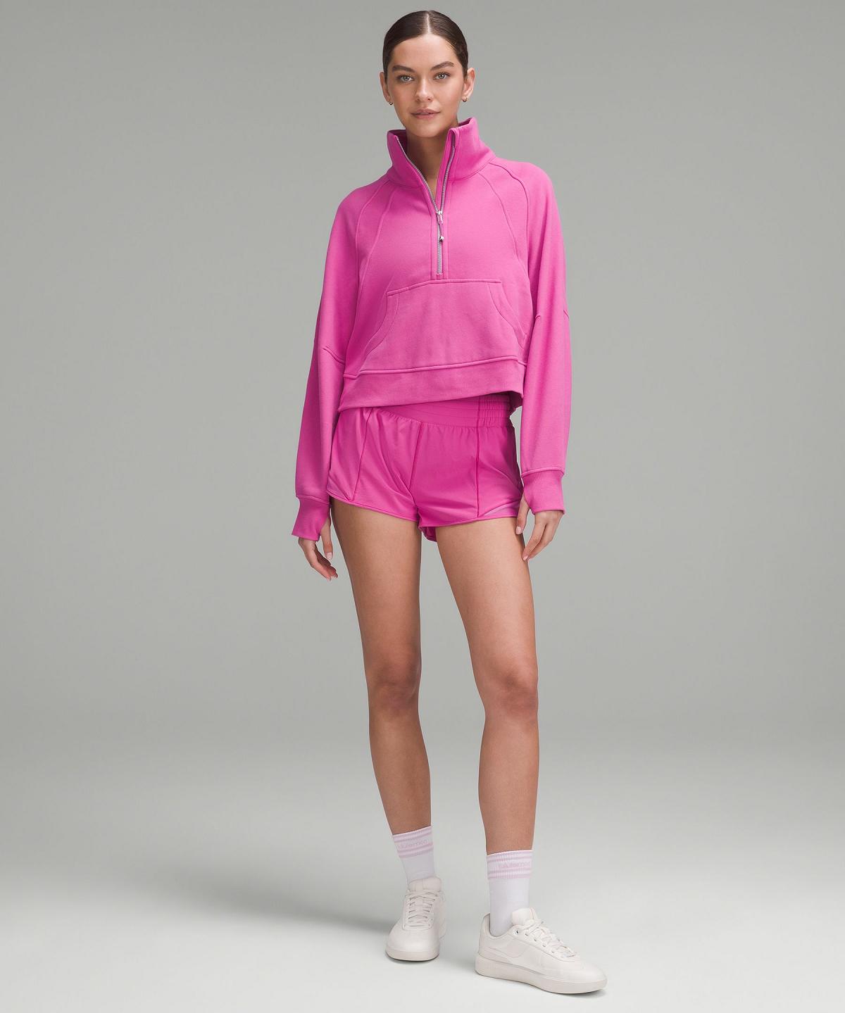 Lululemon Scuba Oversized Funnel-Neck Half Zip Gensere Og Gensere Dame Rosa | NO_LuLu84948