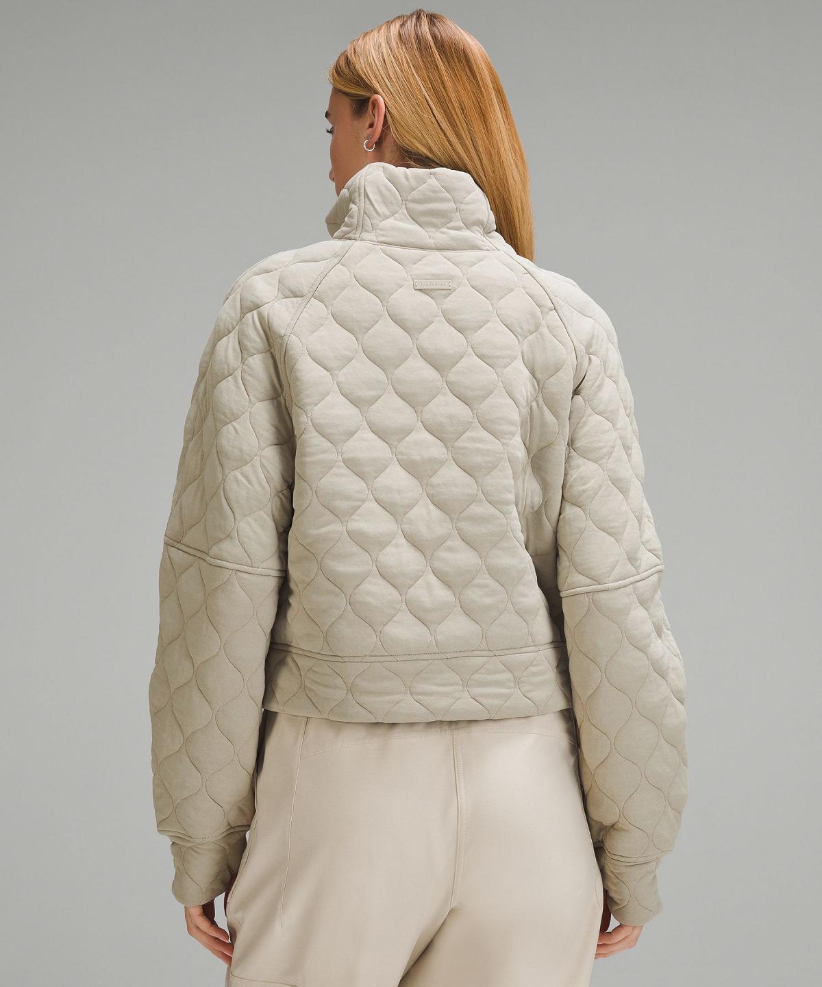 Lululemon Scuba Oversized Quilted Half Zip Gensere Og Gensere Dame Beige | NO_LuLu84870