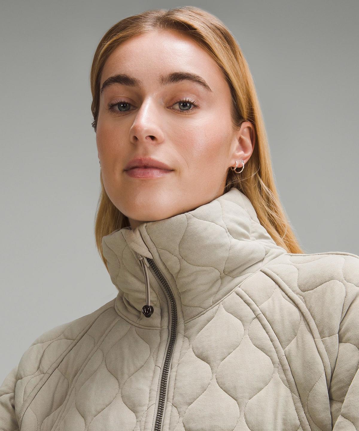 Lululemon Scuba Oversized Quilted Half Zip Gensere Og Gensere Dame Beige | NO_LuLu84870