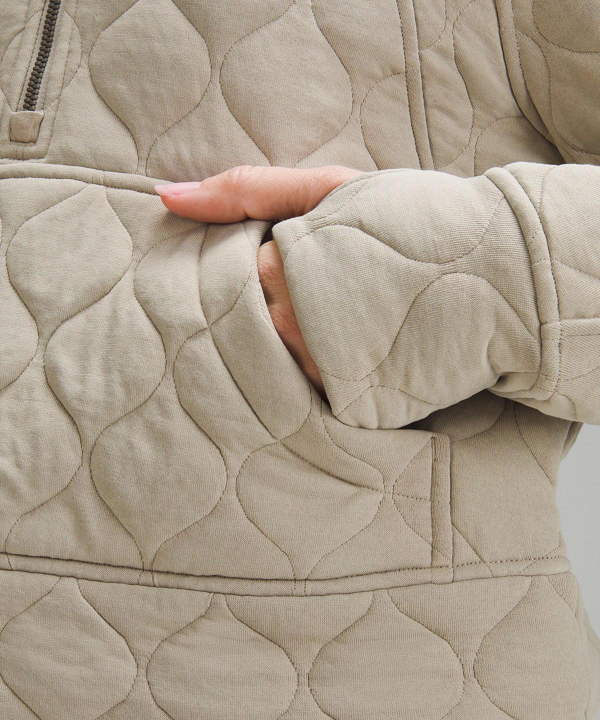 Lululemon Scuba Oversized Quilted Half Zip Gensere Og Gensere Dame Beige | NO_LuLu84870