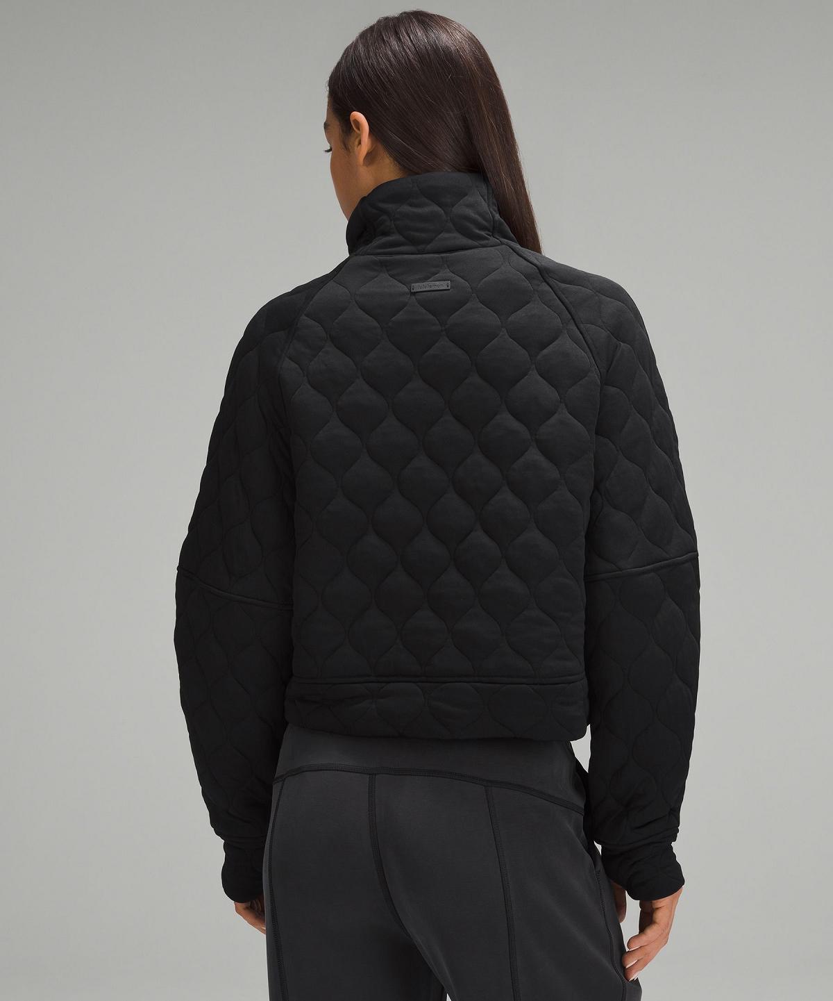 Lululemon Scuba Oversized Quilted Half Zip Gensere Og Gensere Dame Svarte | NO_LuLu77349