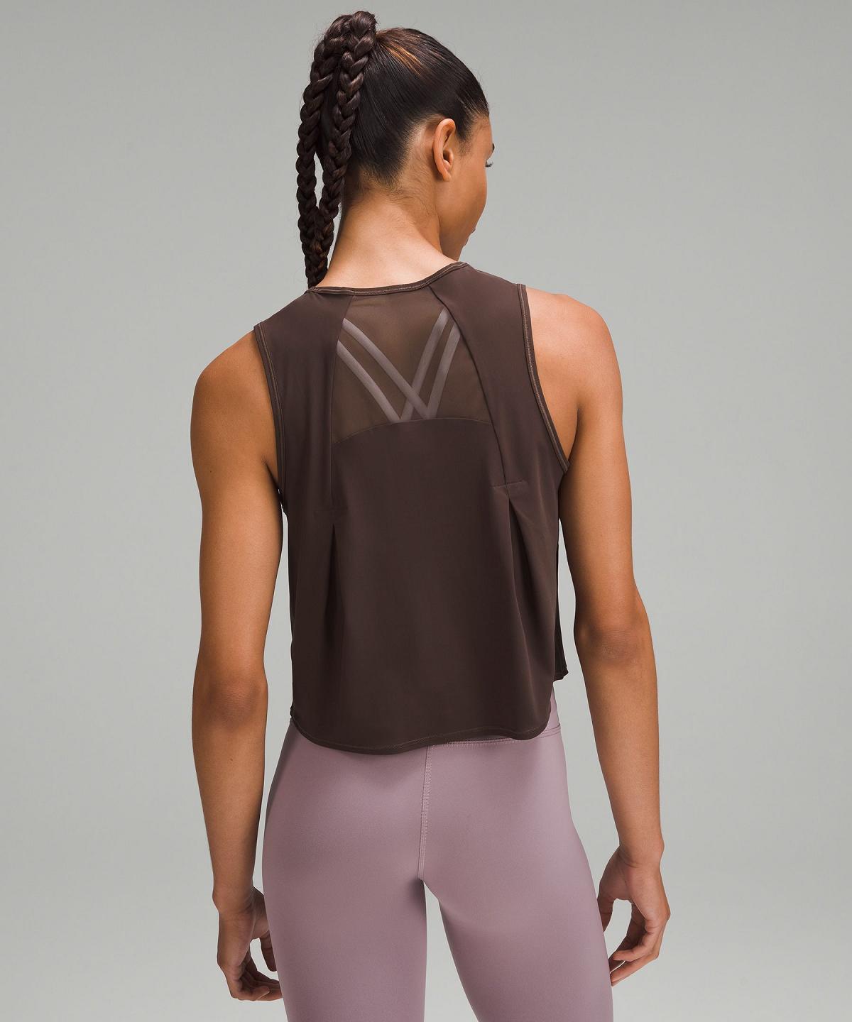 Lululemon Sculpt Cropped Tank Top Dame Kaffe | NO_LuLu19434