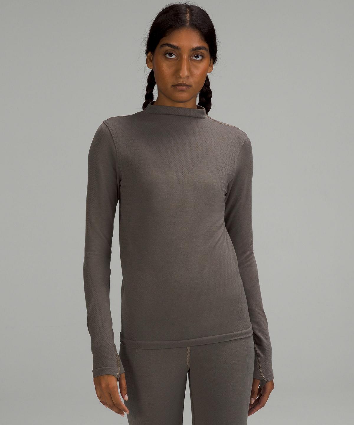 Lululemon Seamless Wool-Blend Langermet Skjorte Dame Grå | NO_LuLu48074