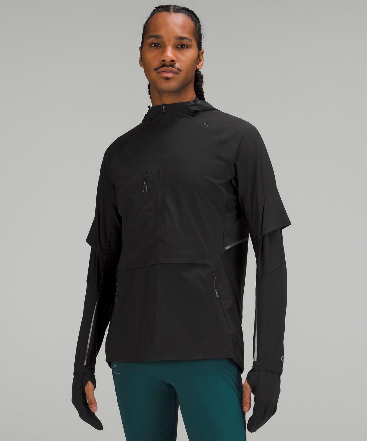 Lululemon SenseKnit Composite Running Jakker Og Jakker Herre Svarte | NO_LuLu42625