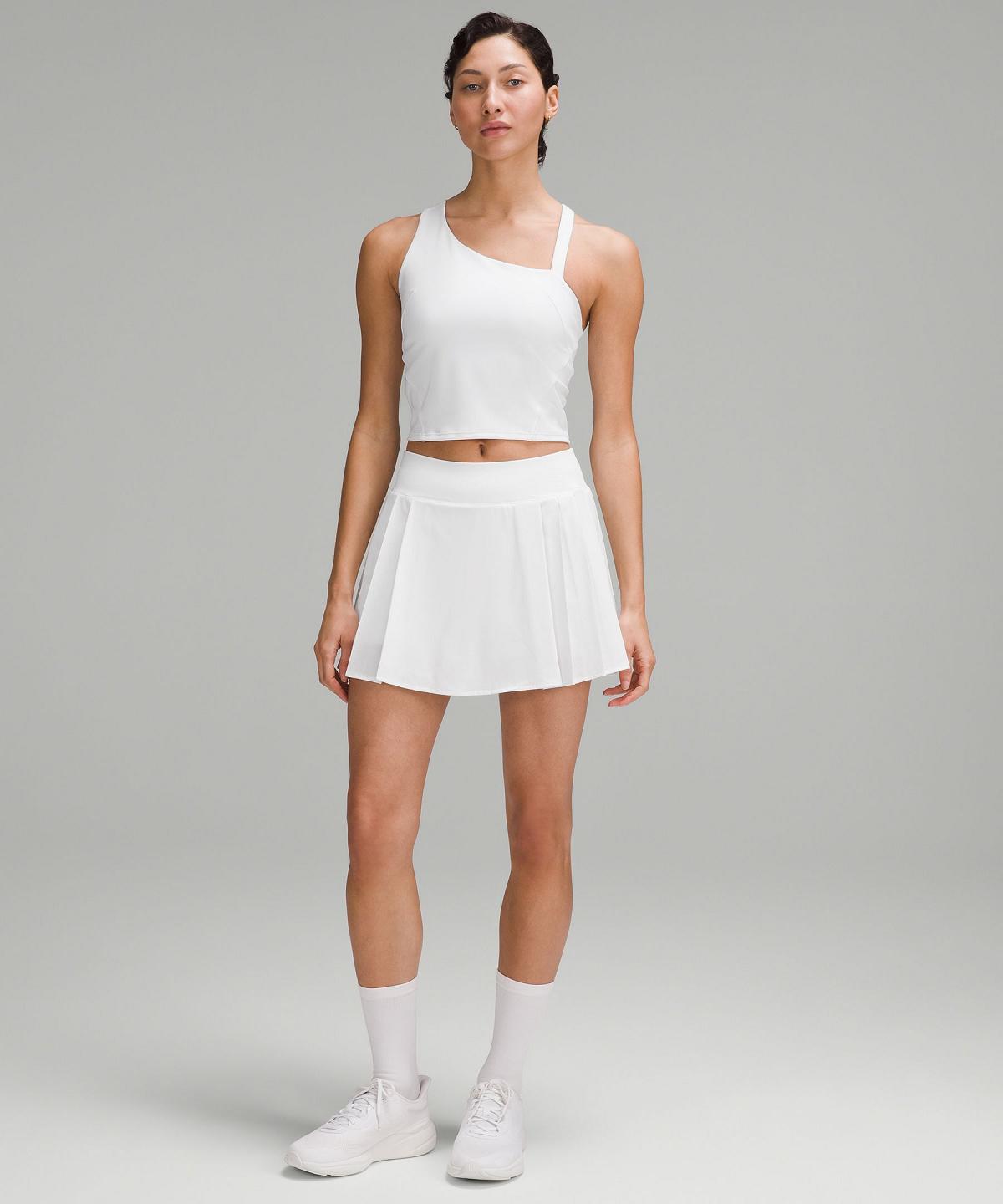 Lululemon Side-Pleat High-Rise Tennis Skjørt Dame Hvite | NO_LuLu88786