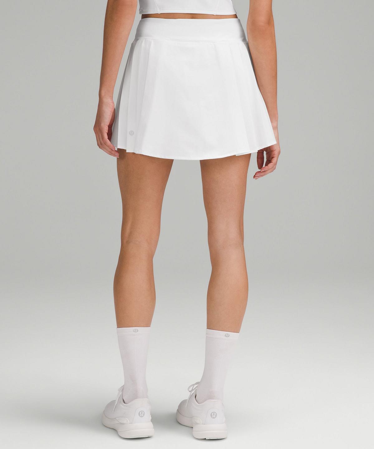 Lululemon Side-Pleat High-Rise Tennis Skjørt Dame Hvite | NO_LuLu88786