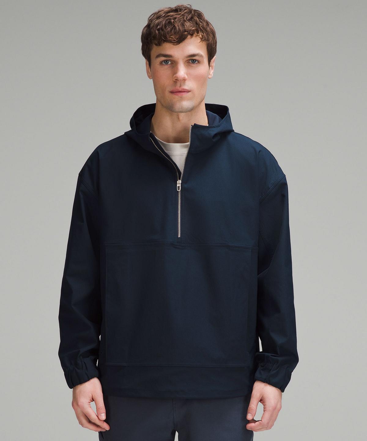 Lululemon Smooth Twill Half-Zip Anorak Jakker Og Jakker Herre Marineblå | NO_LuLu46565