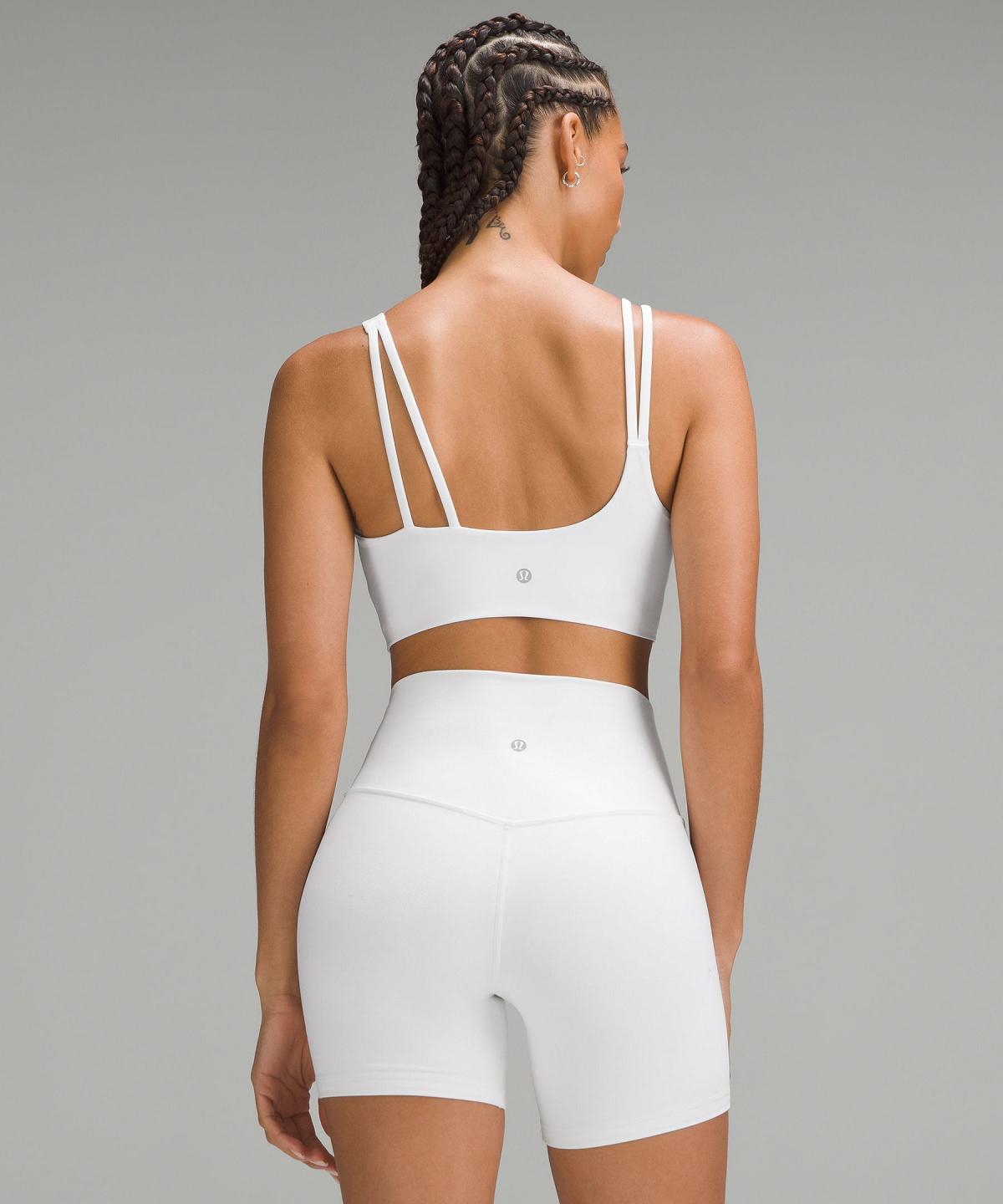 Lululemon Soft Foam Cup Asymmetrical Sports BH Dame Hvite | NO_LuLu61086