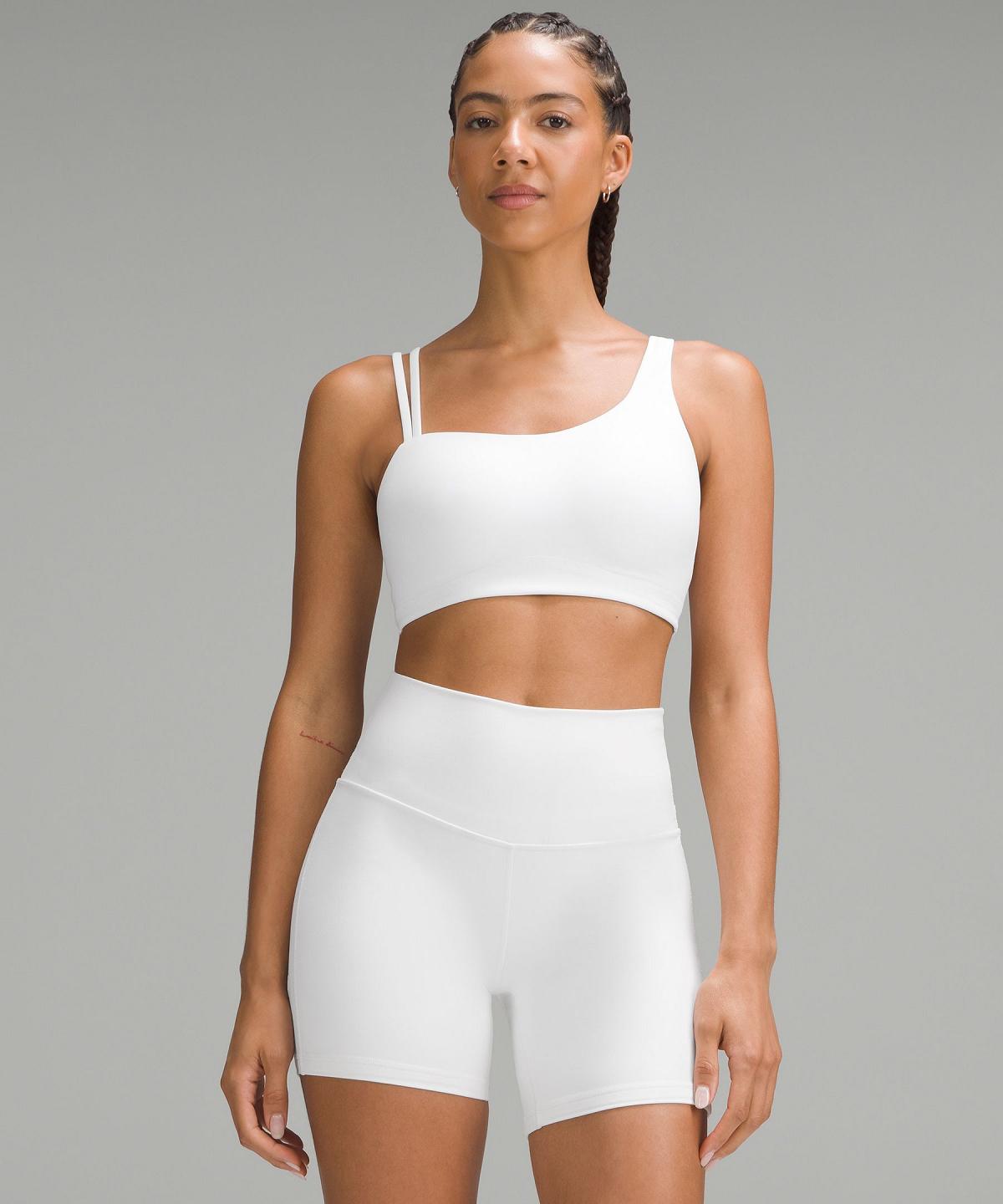 Lululemon Soft Foam Cup Asymmetrical Sports BH Dame Hvite | NO_LuLu61086