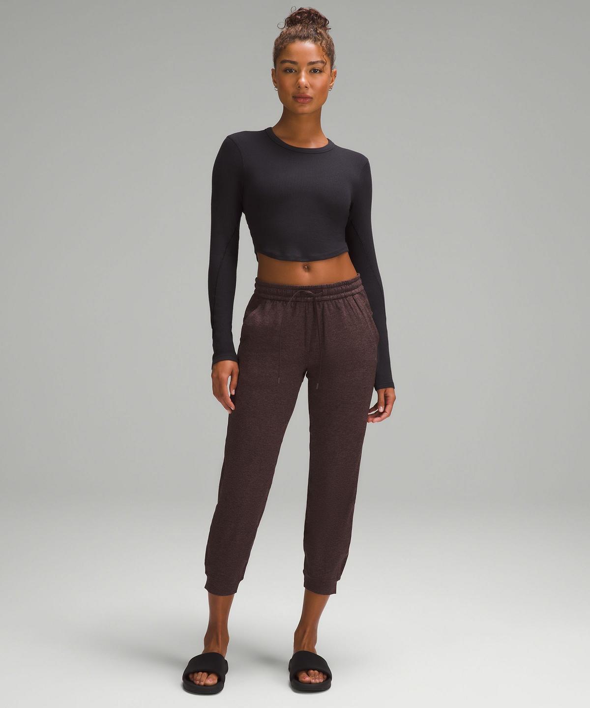 Lululemon Soft Jersey Classic-Fit Mid-Rise Bukse Dame Brune | NO_LuLu33163