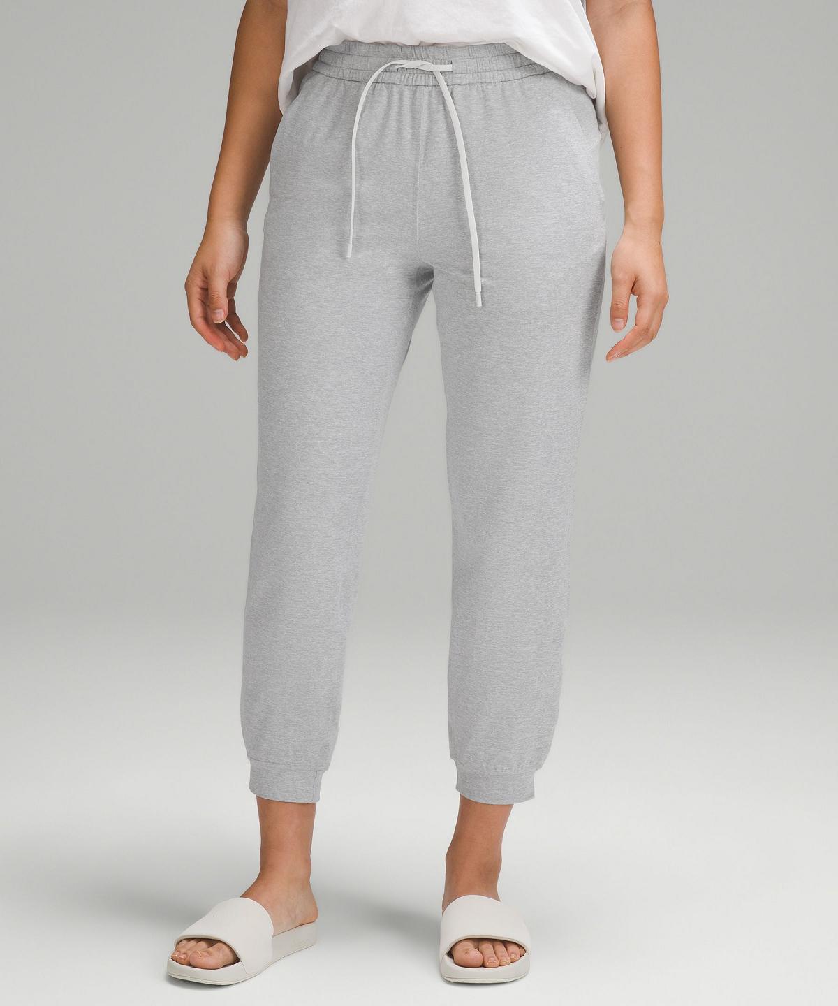 Lululemon Soft Jersey Classic-Fit Mid-Rise Bukse Dame Lyse Grå | NO_LuLu13671