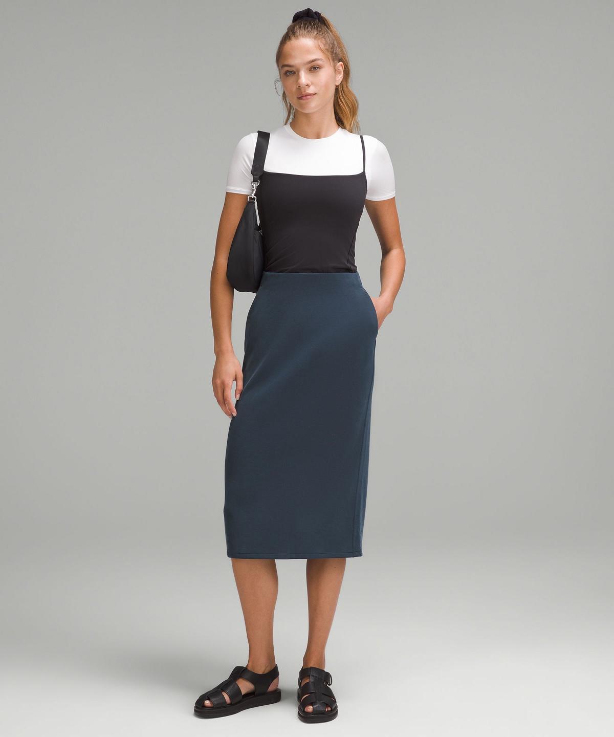 Lululemon Softstreme High-Rise Midi Skjørt Dame Marineblå | NO_LuLu16648