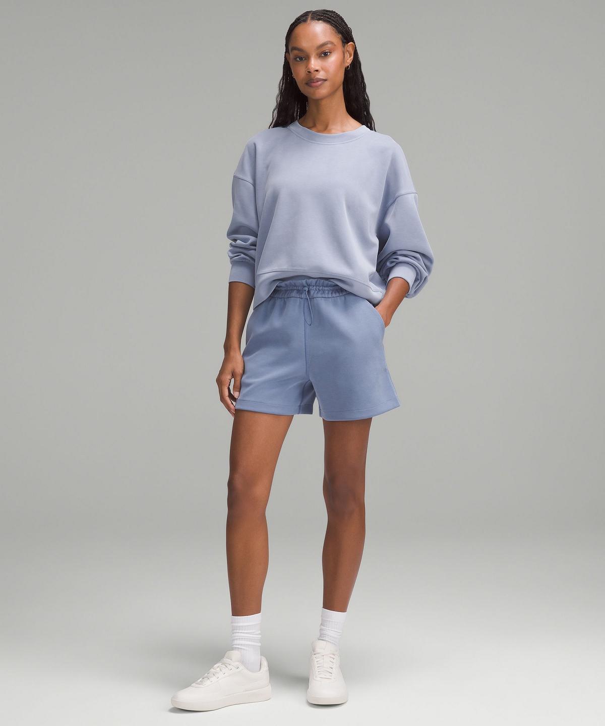 Lululemon Softstreme Perfectly Oversized Cropped Crew Gensere Og Gensere Dame Blå | NO_LuLu23487