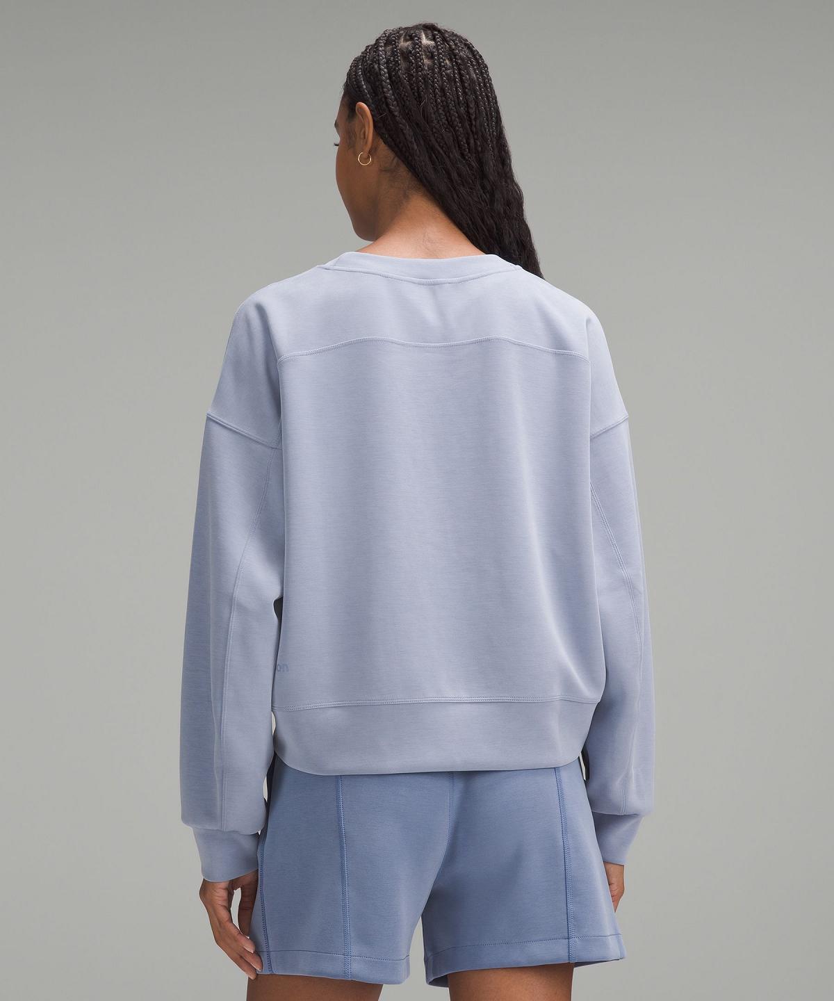 Lululemon Softstreme Perfectly Oversized Cropped Crew Gensere Og Gensere Dame Blå | NO_LuLu23487