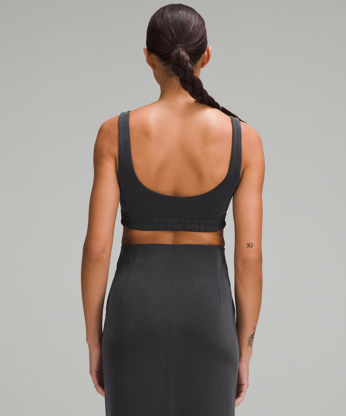 Lululemon Softstreme Scoop-Neck Sports BH Dame Svarte | NO_LuLu92646