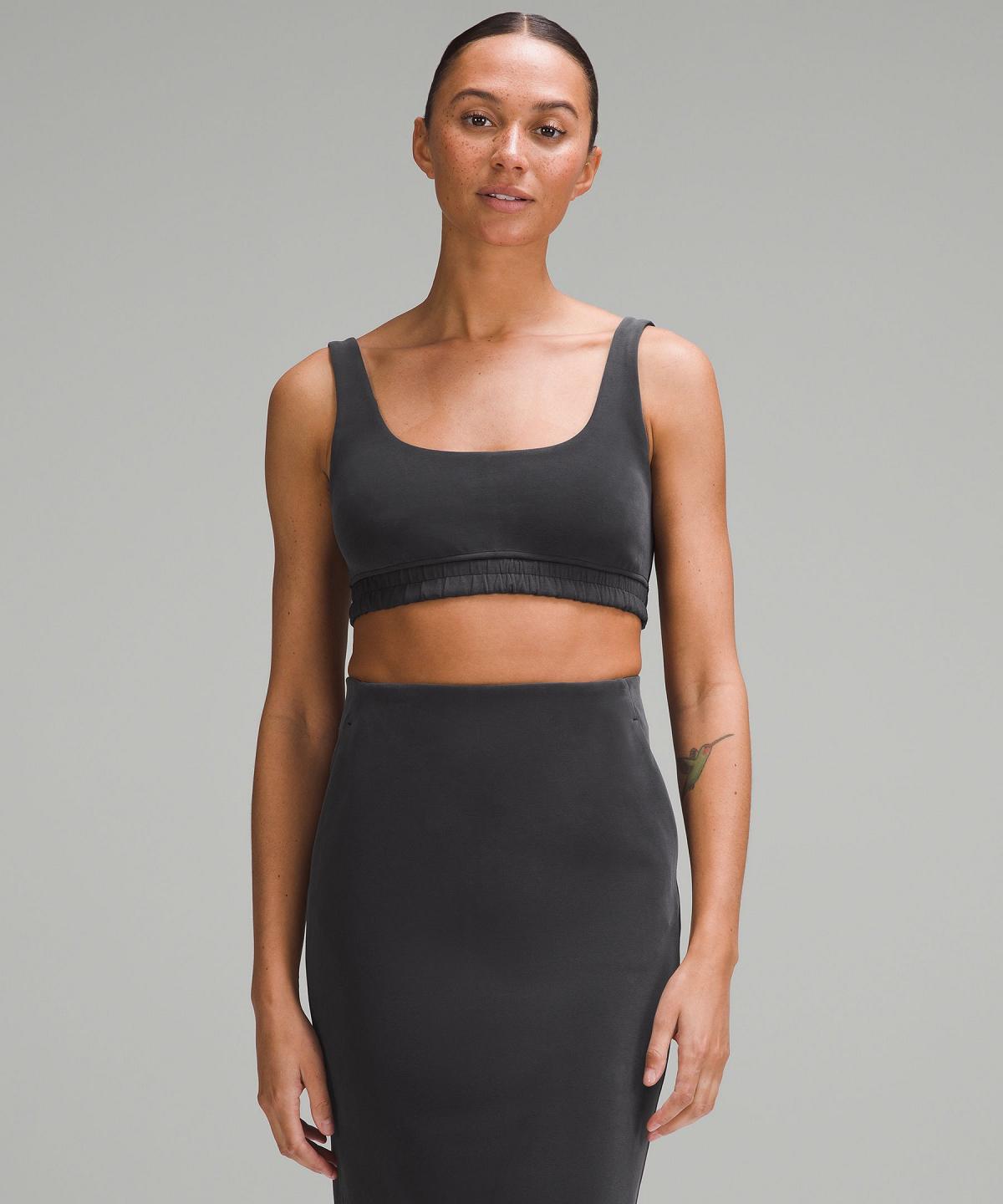 Lululemon Softstreme Scoop-Neck Sports BH Dame Svarte | NO_LuLu92646