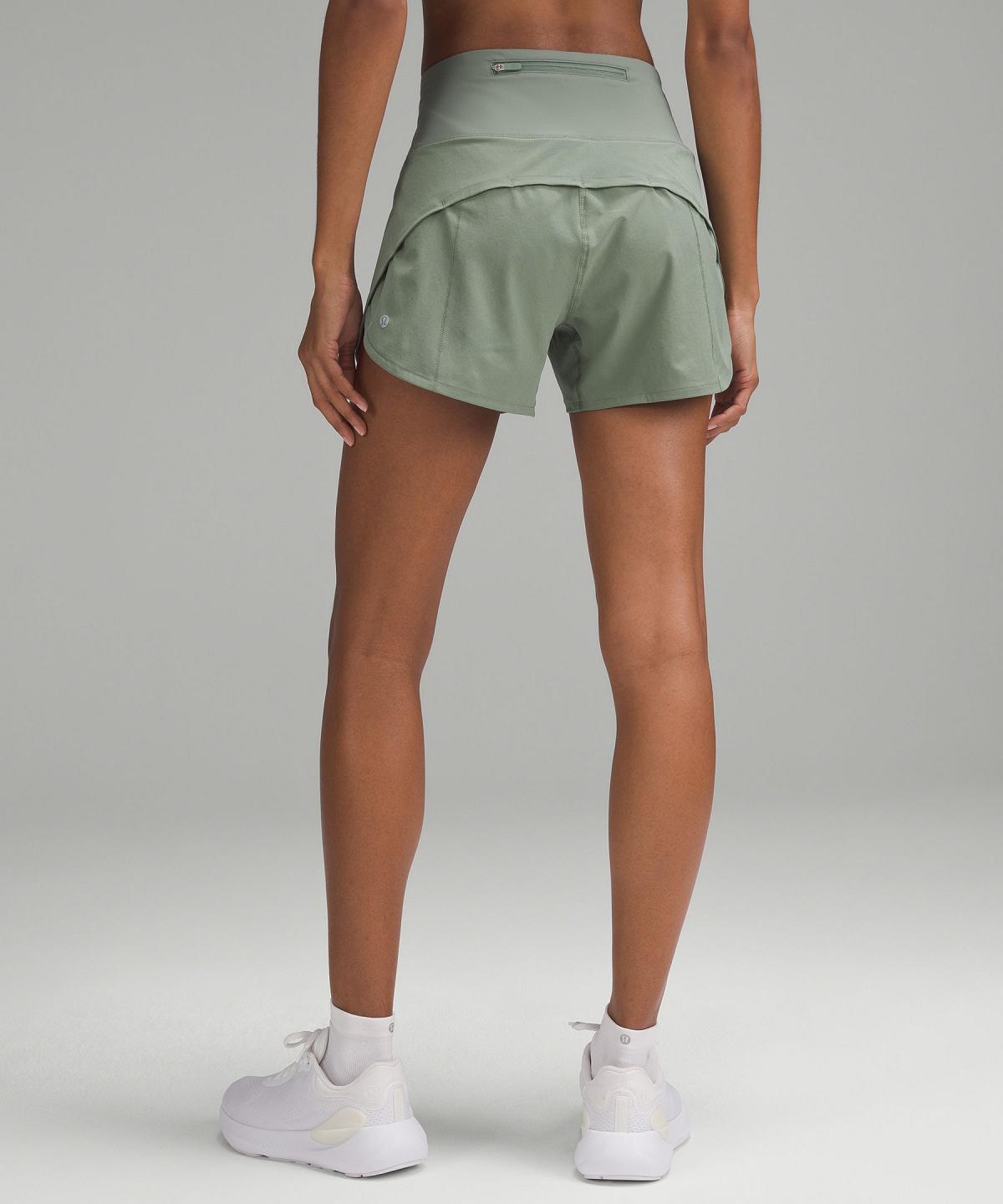 Lululemon Speed Up High-Rise Lined 4" Shorts Dame Grå Grønn | NO_LuLu94716