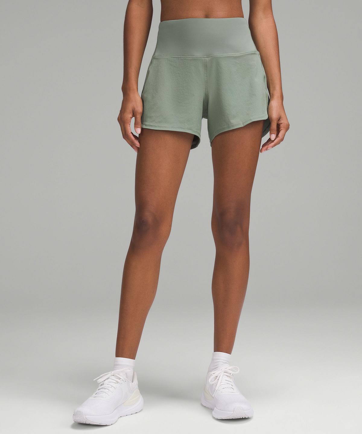 Lululemon Speed Up High-Rise Lined 4" Shorts Dame Grå Grønn | NO_LuLu94716