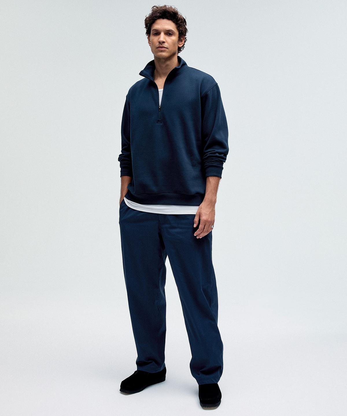 Lululemon Steady State Half Zip Gensere Og Gensere Herre Marineblå | NO_LuLu33089