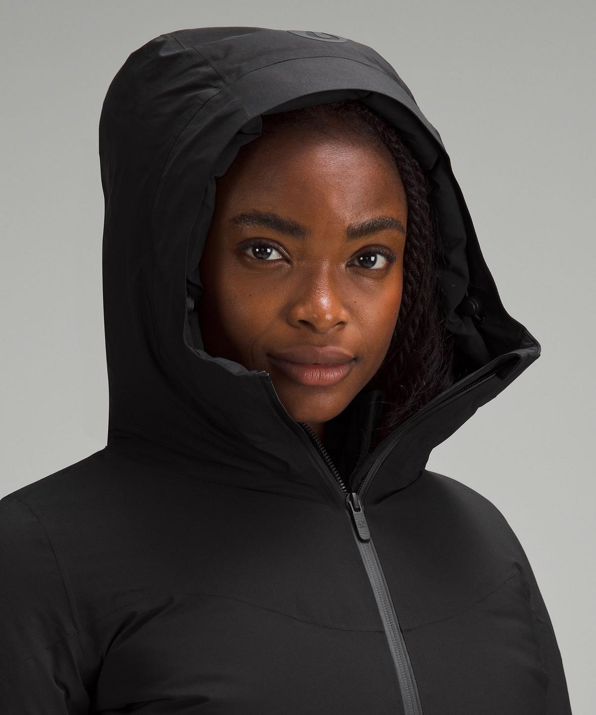 Lululemon StretchSeal Sleet Street Long Jakker Og Jakker Dame Svarte | NO_LuLu35979