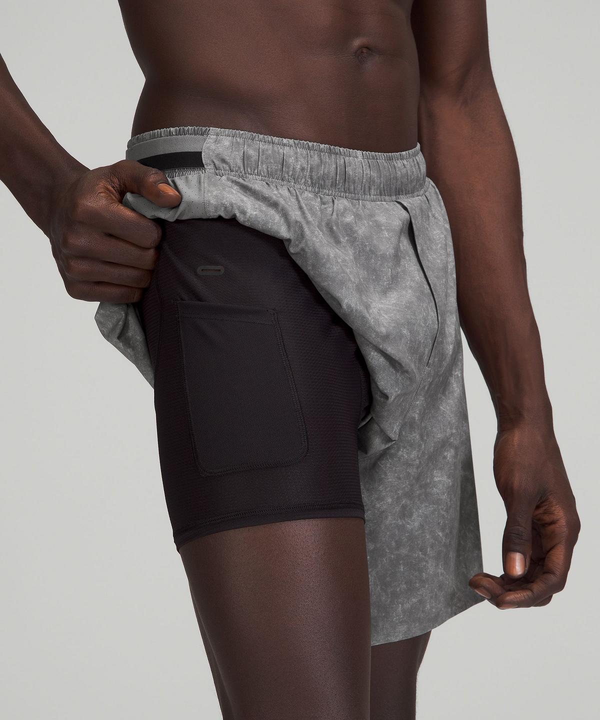 Lululemon Surge Lined 6" Shorts Herre Grå | NO_LuLu99546